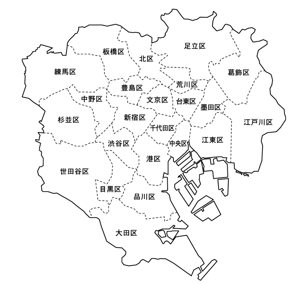 東京23区地図